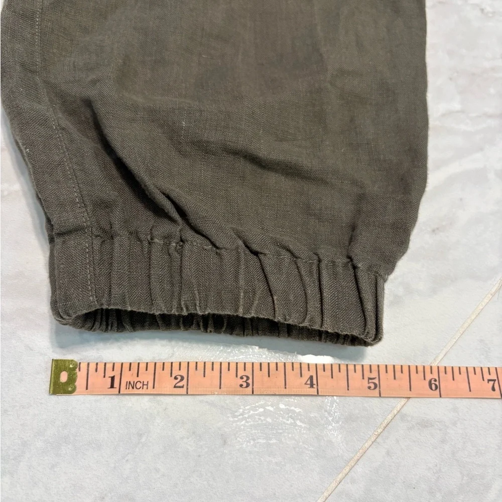 Hard Tail Linen Joggers Olive Moss Boho Coastal Lounge Small - Picture 4 of 8